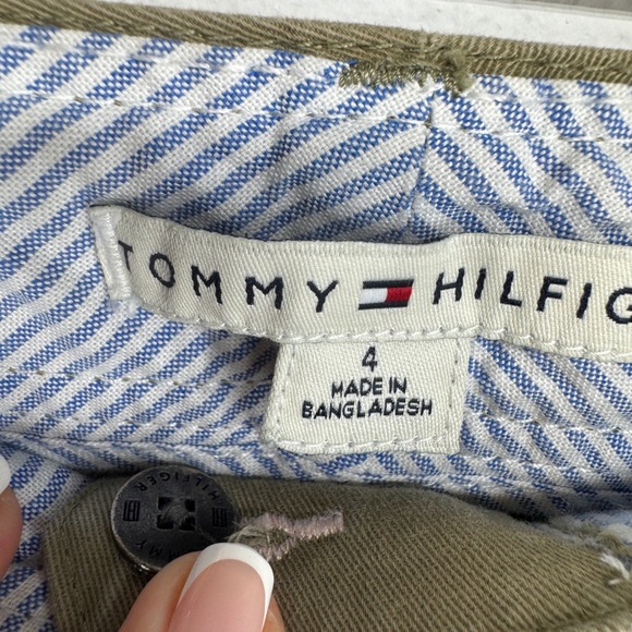 Vintage Tommy Hilfiger Women Y2K‎ Low Rise Bootcut Pants Size 4 Khaki Stretch - Picture 3 of 9
